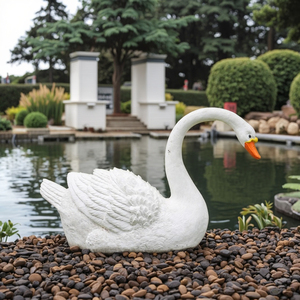 Bán buôn tùy chỉnh lớn ngoài trời nhự<span class=keywords><strong>a</strong></span> thiên nga vườn nghệ thuật điêu khắc nhà sản xuất cung cấp cảnh quan trang trí - Product Image 5