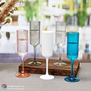 All'ingrosso festa di nozze 5.5oz plastica a strisce di Champagne tazze colorate calici in policarbonato Barware - Product Image 6