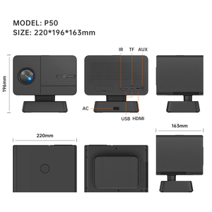 2 + 16GB p50max Gamepad Máy chiếu <span class=keywords><strong>mini</strong></span> 450 lumens TV thông minh <span class=keywords><strong>Android</strong></span> 11 h713 1080P wifi di động rạp hát tại nhà dẫn trò chơi máy chiếu - Product Image 5