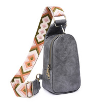 Sac de Poitrine MXM en Cuir PU, Sac Banane/Bandoulière en Polyester avec Fermeture à Boucle, Style Rétro Tendance Été, Poche Zippée, Produits en Gros
