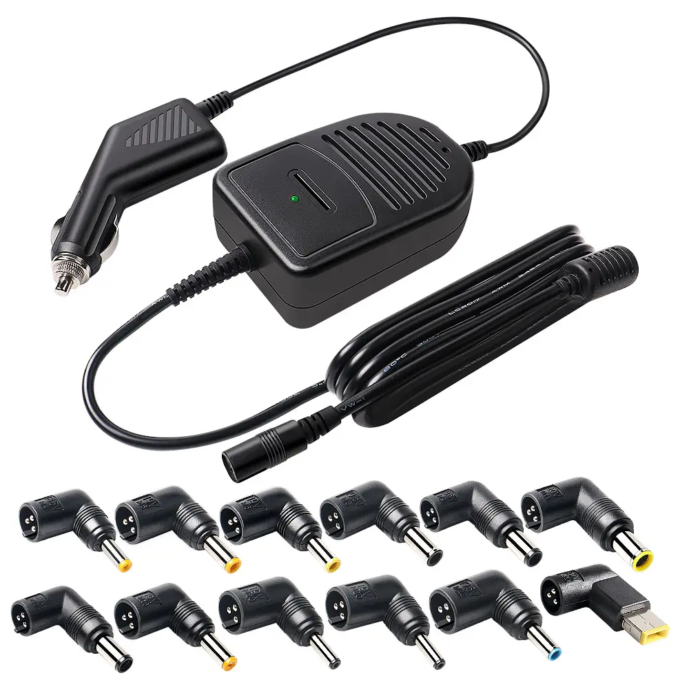 LVSHUO Manual Universal Laptop Car Adapter New Design 90W Car Charger DC size 12 tips Universal Laptop Charger