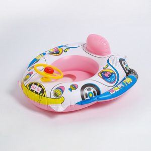Childrens Trumpet Boat Inflatable Swimming <b>Ring</b> With Steering Wheel And Horn For Kids Water Play - Product Image 3