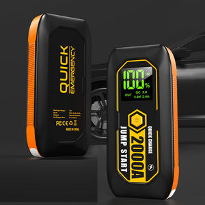 10000mAh 应急套件，适用于汽车/卡车/摩托车应急启动器，600A 峰值电流，LED 灯，数字屏，Type-C 5V 输入，9V - Product Image 6