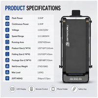 Caminadora Plegable ZBTREADMILL 2 en 1 con Logotipo Personalizado, Caminadora Debajo del Escritorio, Potencia Máxima de 3.0HP, Capacidad de Carga de 130 kg, OEM