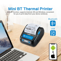 Mini Impresora Térmica Inalámbrica Portátil para Exteriores de 80 mm, Impresora Térmica USB BT de 3 Pulgadas para Recibos y Etiquetas de Códigos de Barras