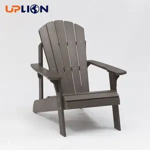 Uplion-Chaise de jardin en plastique et bois, surdimensionnée, résistante à la décoloration, facile à entretenir