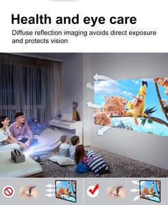 Projecteur vidéo intelligent Android 9 DLP WiFi 6 BT 4K Home Cinéma 1080P 600ANSI 4K-Laser 3D avec batterie 15600mAh - Product Image 2