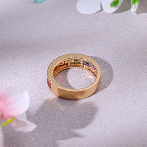 Wholesale Luxury Jewelry 14K Solid Gold Baguette Cut <b>Sapphire</b> Gemstone Engagement <b>Ring</b> Wedding Party - Product Image 3