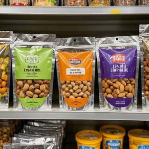 Emballage imprimé personnalisé pour chips Pochette debout en mylar avec fermeture à glissière refermable pour snacks tropicaux/plantain/film barrière aux noix - Product Image 4