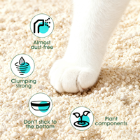 Litière pour chat en cassave à agglomération rapide, écologique, sans poussière, désodorisante, ingrédients naturels, vente chaude