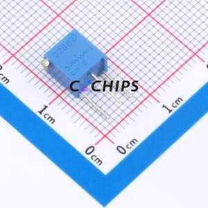Résistance/potentiomètre réglable 3266X-101, composant traversant (THT)-3P, 6,8x4,7 mm, résistance 100 ohms, 10 %, 500 mW, 250 ppm/ ℃ - Product Image 1