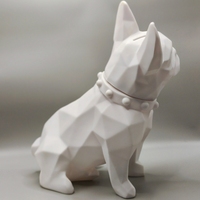 Nouvelle Arrivée Figurine en Vinyle PVC Bouledogue Français 35cm avec Tirelire Faite à la Main Style Ours Violent Certifiée EN71