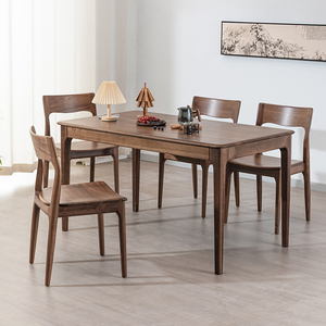 Directo de fábrica, muebles para el hogar, precio al por mayor, mesa de comedor de madera de nogal, escritorio de ordenador listo, mesas de oficina, juego de restaurante - Product Image 4