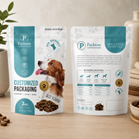Sachet Doypack pour aliments pour animaux de compagnie, emballage durable pour friandises pour chiens et produits nutritionnels pour chats, personnalisable, faible MOQ