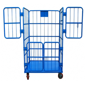 미드웰 접을 수 있는 중첩 병참술 손 강요 공구 손수레 강철 금속 <span class=keywords><strong>Dismountable</strong></span> 메시 목록 감금소 트롤리 - Product Image 1