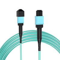 Cordon de brassage optique multimode OM3 12 fibres MPO-12 Type B UPC Femelle MPO vers MPO LSZH 3,0 mm