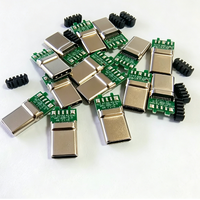 Conector USB 3.0 Tipo-C Estilo H Macho con PCB, Tipo de Soldadura USB-C para Ensamblaje de Cables Personalizados