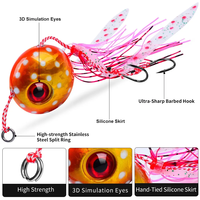 Appâts de pêche en mer Tai Rubber Head Snapper 180g, jig coulissant Kabura, plomb de plongée en 40g 60g 80g 100g 120g 150g 180g 200g