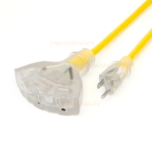 Cable de Extensión de Corriente para Exteriores de Alta Resistencia, Nema 220V SJTW, Certificado ETL, 100% Cobre Puro, Múltiples Tomas, 2 Salidas, Clasificación IP65, 2m - Product Image 2