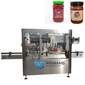 Automatische Honig marmelade Paste Schokoladen sauce Glas Glas Tomatensauce Füll maschine