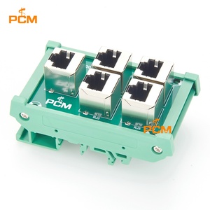 Module de carte PCB 35 mm pour <span class=keywords><strong>rail</strong></span> <span class=keywords><strong>DIN</strong></span>, convertisseur vertical réseau 5 voies RJ45 8P8C pour armoire de commande et panneau de distribution - Product Image 5