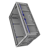 QS EUO logistique caisse en plastique de Style solide 600*400*230mm boîte de rangement pliable épaissie recyclable et empilable