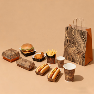 Emballage alimentaire en papier kraft, logo personnalisé, boîte à emporter pour hamburgers et poulet frit, gaufrage, contenants jetables pour la restauration rapide, vente en gros - Product Image 5