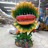 Modèles de fleurs mortelles robotisées pour décorations de terrains de jeux pour enfants, animatroniques interactives d'extérieur, exposition de plantes carnivores