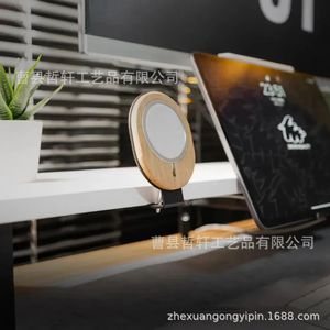 Wooden Wireless Charging Phone <b>Stand</b> 10W Qi Solid Wood Desktop Holder <b>For</b> <b>Tablet</b> - Product Image 2