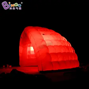 O projeto popular inflável iluminou a meia abóbada barraca inflável da casa do evento para acampar