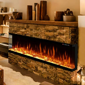 <span class=keywords><strong>Chimenea</strong></span> Eléctrica <span class=keywords><strong>Rectangular</strong></span> de 60'' de Lujo, <span class=keywords><strong>Chimenea</strong></span> Eléctrica Decorativa de Imitación 3D de Gran Tamaño para Apartamento - Product Image 4