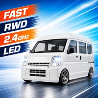Voiture RC rapide RWD Drift Van 2,4 GHz Télécommandée Course Drift LED Blanche Direction Proportionnelle ABS+Métal 1:10 Prête à l'emploi