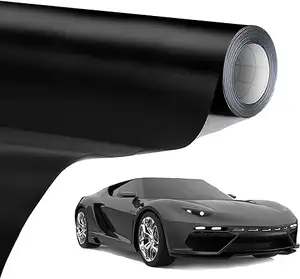 Nouveau support PET populaire noir mat PVC voiture Wrap vinyle voiture emballage autocollant 1.52*17m rouleau