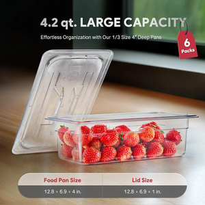 Conteneur alimentaire carré transparent jetable en PP, capacité 300 ml, pour emballage à emporter de sushis, chewing-gums et jus - Product Image 2