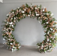 Arche de fleurs artificielles de luxe O-X952 vert émeraude 5D avec support métallique pour décoration de fête et de mariage