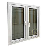 Ventanas de Aluminio con Doble Acristalamiento Templado de Alta Calidad Resistentes a Huracanes, Ventana Abatible de Aluminio para Balcón