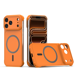 Coque de téléphone portable magnétique sans fil ultra-fine sans cadre en PC couleur <span class=keywords><strong>orange</strong></span> pour iPhone 17 Pro Max 18 16 15 14 13 Air - Product Image 3