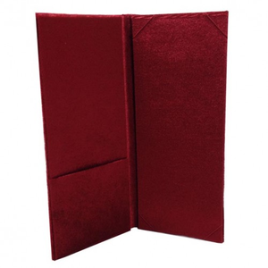 <span class=keywords><strong>Menu</strong></span> d'invitation personnalisé <span class=keywords><strong>de</strong></span> luxe en tissu velours avec broderie monogramme et support élastique - Product Image 2