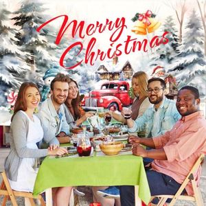 Drapeaux de Noël imprimés en gros, Bonhomme de neige, Renne, Cadeaux, 3x5 pieds, Bannière extérieure en polyester durable - Product Image 1