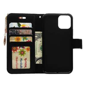 Nuova <span class=keywords><strong>Cover</strong></span> 3D Artigianale in Pelle PU Nera con Cristalli Bling Diamantati per <span class=keywords><strong>iPhone</strong></span> <span class=keywords><strong>11</strong></span> 12 13 14 15 16 17 Pro Max Plus - Product Image 5