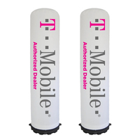 Colonne d'air gonflable LED étanche personnalisée pour extérieur, pilier gonflable complet avec souffleur et lumières optionnelles pour festival