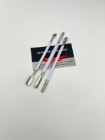 Pousse-cuticules double face réutilisable en métal blanc de qualité supérieure pour manucure et pédicure, outil de nettoyage des ongles et des cuticules, kit d'art des ongles