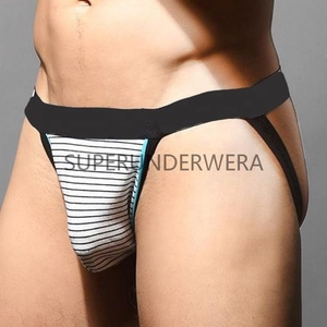 Jock Straps imprimés pour hommes noirs gay personnalisés livraison directe Jockstrap pour hommes noirs <span class=keywords><strong>sous</strong></span>-vêtements sexy Photos Usine de <span class=keywords><strong>sous</strong></span>-vêtements Oem - Product Image 1