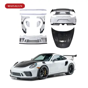 Hoogwaardige Gt3 Rs Stijl Carbonfiber Bodykit Voor Porsche 911/991.2 Met Voorbumpers Zijrokken Spoiler Bodykit