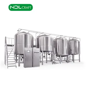 Brasseur clé en main 5000l, équipement de brasserie de fermentation de brassage de bière à grande échelle brassage de bière commercial et industriel