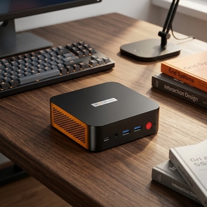 Mini PC sans ventilateur 5 3500U, double LAN Gigabit, triple affichage 4K UHD, WiFi5 BT4.2, double carte réseau et double disque dur pour une performance accrue - Product Image 2