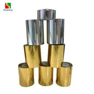 SHENGSHENG Small Size Rolls Gold/Silver 8cm*120m Hot Stamping Foil For PP Materials