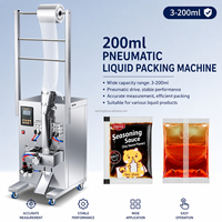 Machine d'emballage liquide pneumatique à trois soudures latérales, dosage précis pour la sauce soja, les vinaigrettes et les petites entreprises alimentaires - Vente chaude