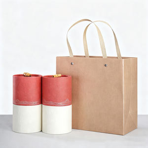 Boîte en papier kraft biodégradable, design personnalisé, cylindre rond en papier écologique, tube en papier pour l'emballage du thé en vrac - Product Image 5