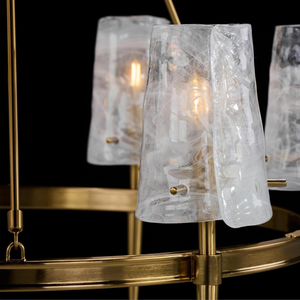 Lustre rond à 6 lumières en verre élégant américain pour <span class=keywords><strong>la</strong></span> <span class=keywords><strong>d</strong></span>écoration de <span class=keywords><strong>la</strong></span> maison, salon, <span class=keywords><strong>chambre</strong></span> à coucher, hôtel - Product Image 6